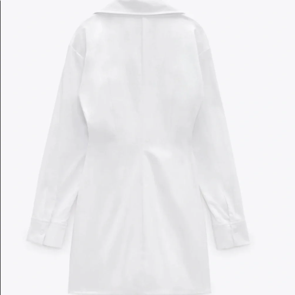 Zara Short Stretch Poplin Dress White Knot 4661/118 - Picture 10 of 10